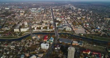 Cityscape Kropivnitskiy içinde hava görünümünü. Eski adı Kirovograd.