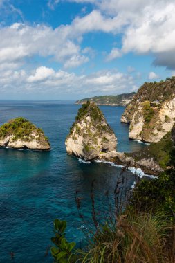 Elmas plajı. Güzel egzotik plaj. Nusa Penida, Bali Endonezya