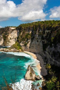 Elmas plajı. Nusa Penida, Bali, Endonezya
