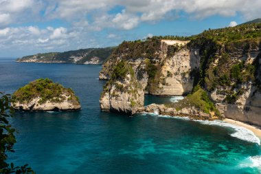 Elmas plajı. Nusa Penida, Bali, Endonezya