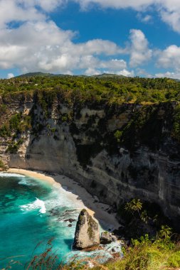 Elmas plajı. Nusa Penida, Bali, Endonezya