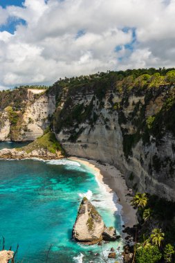 Elmas plajı. Nusa Penida, Bali, Endonezya