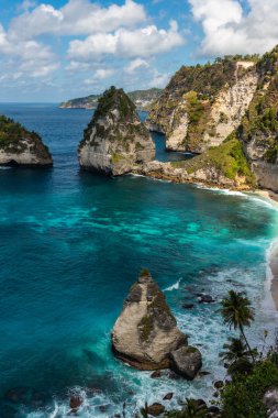 Elmas plajı. Nusa Penida, Bali, Endonezya