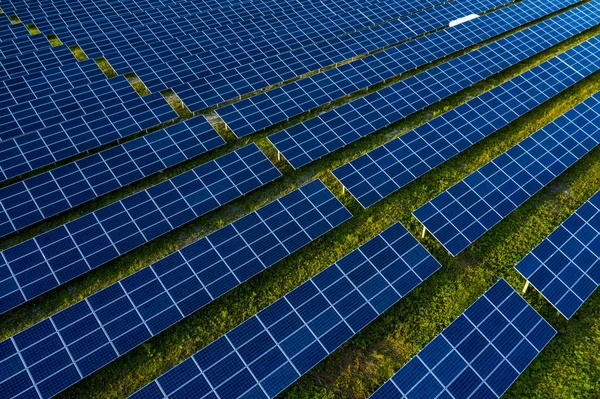 Aerial View of Solar Panels Field. — Stock Photo, Image