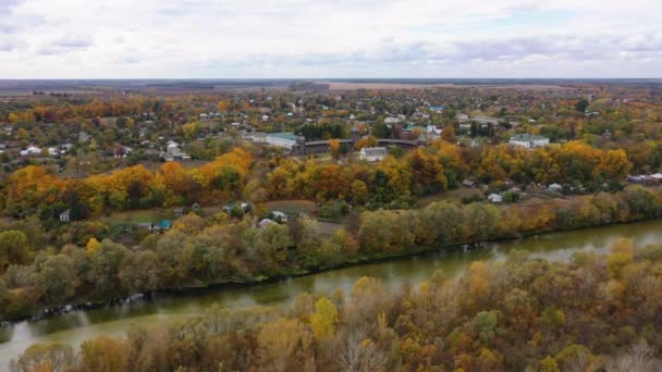 Vue aérienne de la forteresse de Baturin en Ukraine . — Video