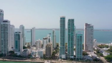 Cartagena, Kolombiya 'daki Apartman Kulesi Manzarası