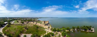 Ukrayna hava manzaralı Bilhorod-Dnistrovskyi kalesi veya Akkerman kalesi