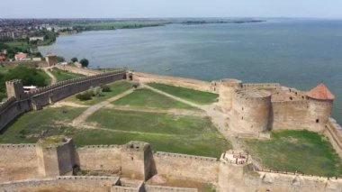 Belgorod-Dnestrovsky hava manzaralı Antik Akkerman kalesi.