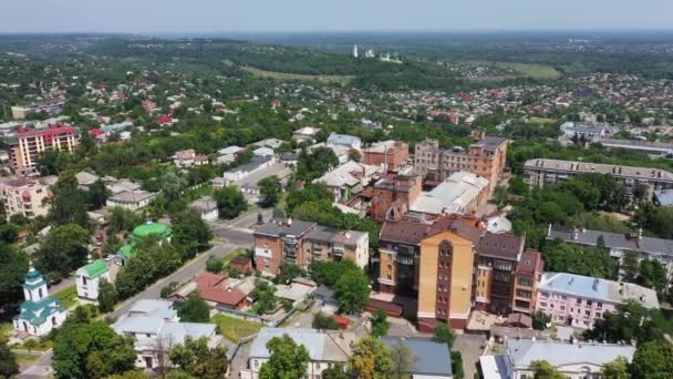 Poltava město krajina letecký pohled. — Stock video