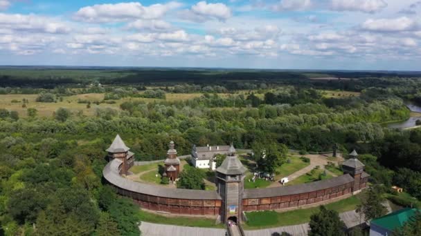 Батуринская крепость в Черниговской области Украины — стоковое видео