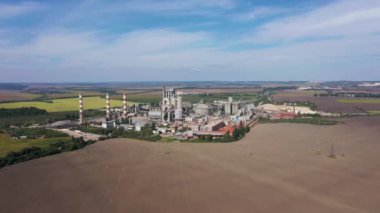 Ukrayna hava manzaralı beton karıştırma tesisi