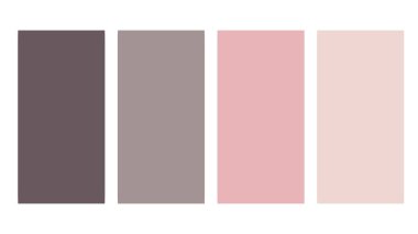 Koyu kahverengi ve pembe renk paleti. Parlak renk palet kombinasyonunu rgb altıgeninde ayarla. ui ux tasarımı için renk paleti. Grafik tasarımınız, pankartınız, posteriniz için soyut vektör illüstrasyonuName