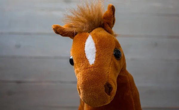 Beautiful Red Horse Saddle Kid Toy — Stock Photo, Image