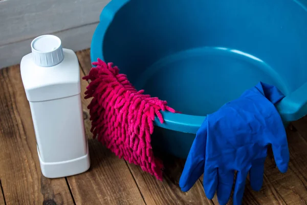 Een handschoenen voor het reinigen van wassen doek lap reinigingsmiddel — Stockfoto