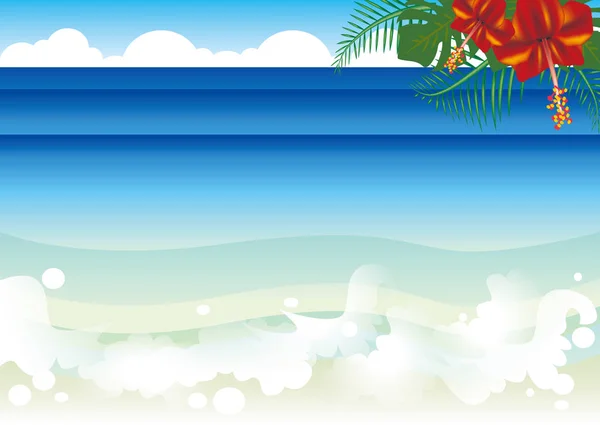 Plaża Hibiskusa Tropical Resort — Wektor stockowy