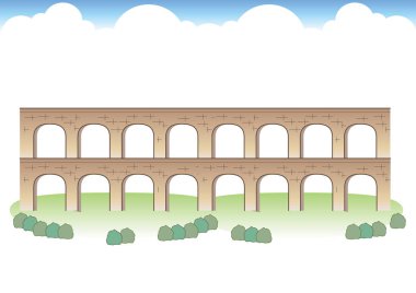 Roma su kemeri görüntüler. Bu vektör ile yapılır.