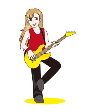 Rock müzisyeni - gitarist görüntü