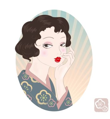 Retro Japonya Kadın resim