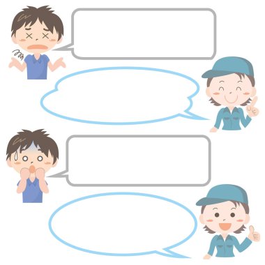 Onarım müşteri merkezi - konuşma balon seti