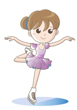 Artistik buz pateni - şirin poz resim