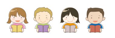 Kitap okuyan dünyada çocuk