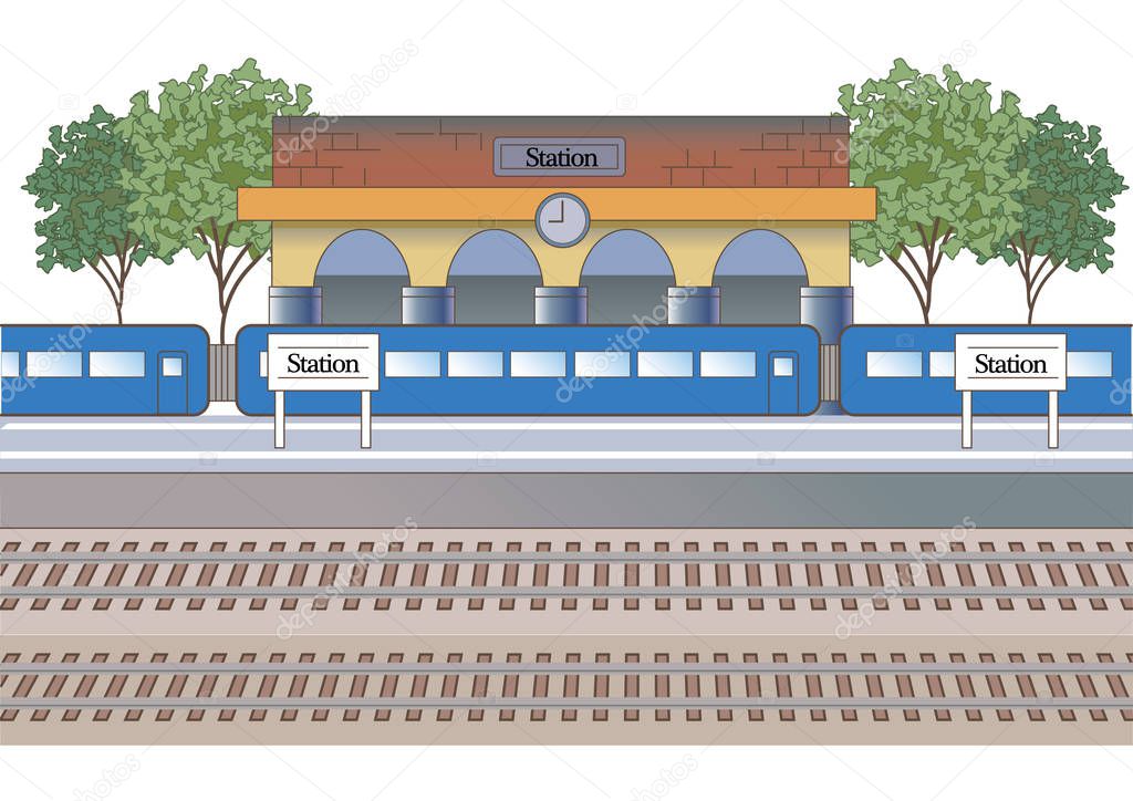 Station image (station building and platform)