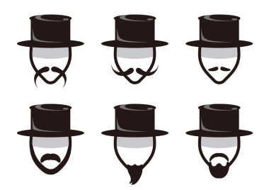 Erkeklerin sakal - Icon set