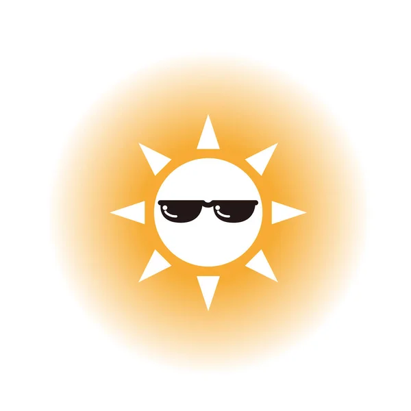 Die Sonne Trägt Sonnenbrille Bild Transparenter Hintergrund — Stockvektor