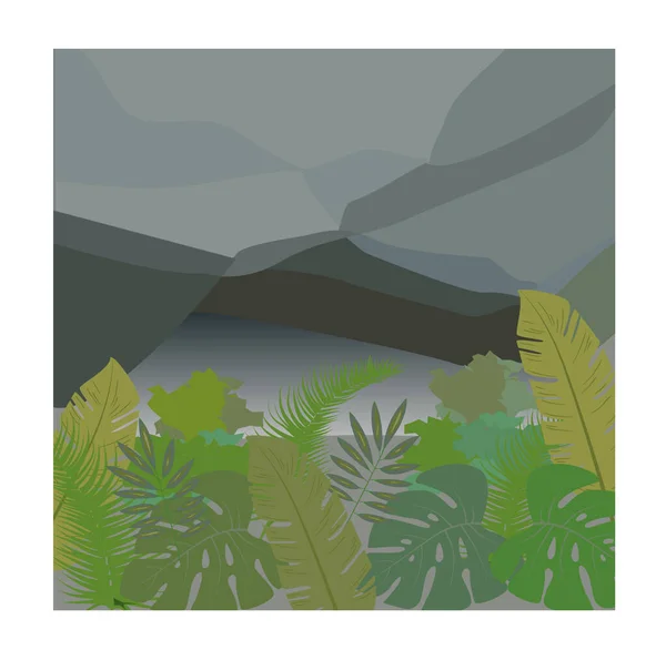 Dark Cave Image Vector Landscape — Stock Vector