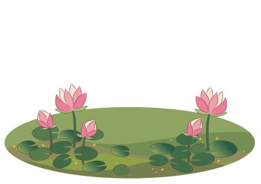 Lotus göleti manzarası