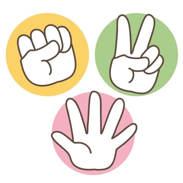 stock vector Rock Paper Scissors icons. vector illustration.