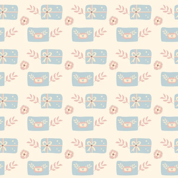 Çiçek desenli hediye, zarf. Botanik, doğal tema. Dekorasyon için. Çiçek arkaplanı.