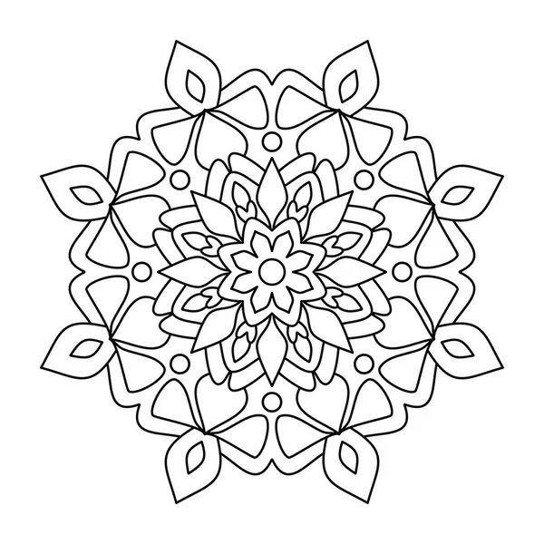 Hand drawn floral mandala. drawing of botanical, natural theme. for coloring book page, decoration, tattoo, sticker.