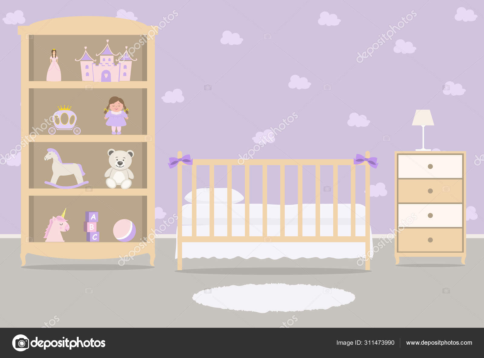 cot with wardrobe
