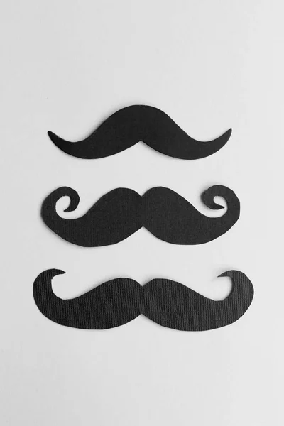 Mustache Patterns Yellow Background November Movember Concept Prostate Cancer Men — Stock Photo, Image