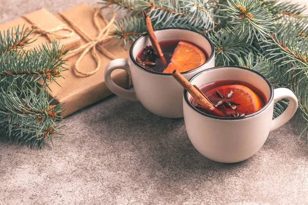 Vin Chaud Chaud Chaud Dans Une Petite Tasse Vintage Avec — Photo