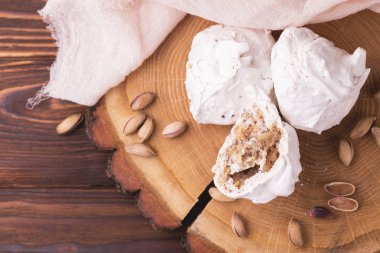 tatlı. Fransız meringues fındık, Antep fıstığı