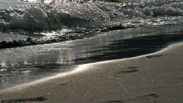 Summer Ocean Beach. Natuur behang vervagen van zee overdag. Uitzicht buiten. — Stockvideo