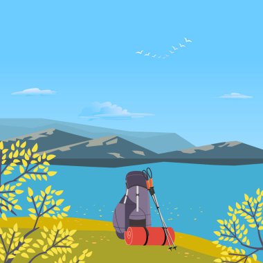 Hiking ekipman simgesi
