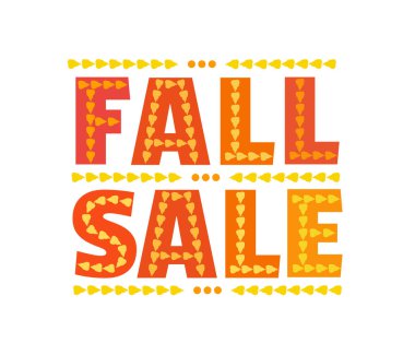 Şablon tasarım poster sonbahar Satılık. Sonbahar yaprak renkli el ilanı. Sonbahar sezonu özel Fuar davet arka plan. Tasarım fikri mevsimlik indirimli promosyon olay afiş öğeler için. Vektör çizim