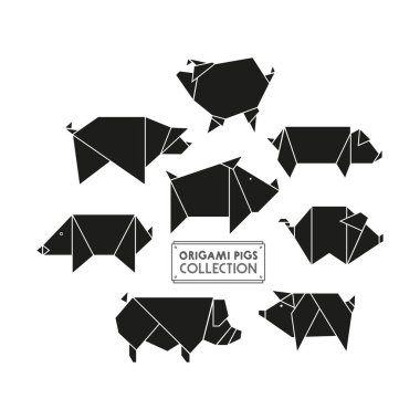 Origami domuz koleksiyonu