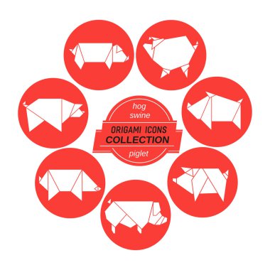Origami domuz koleksiyonu