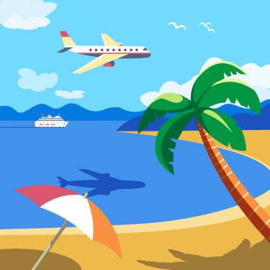 yaz tatil afişi