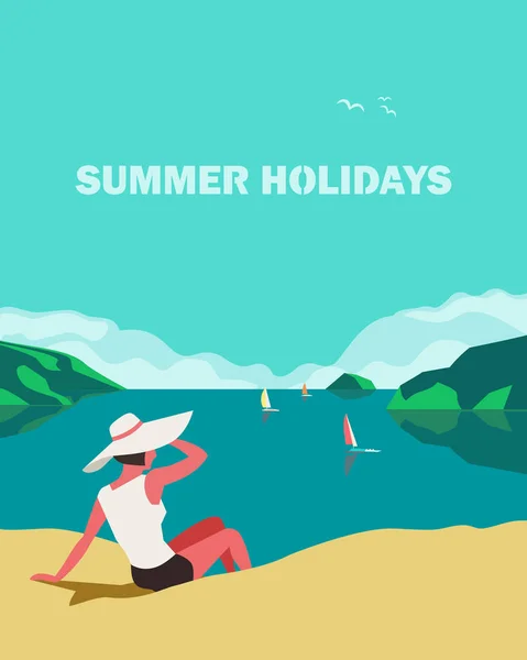 Las mejores vacaciones de verano — Vector de stock