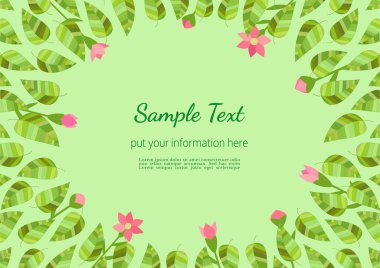 Çiçek sınır dekoratif çerçeve