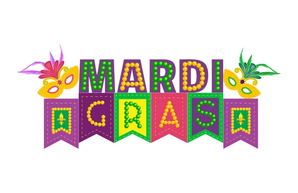 Mardi Gras celebration headline — Stock Vector