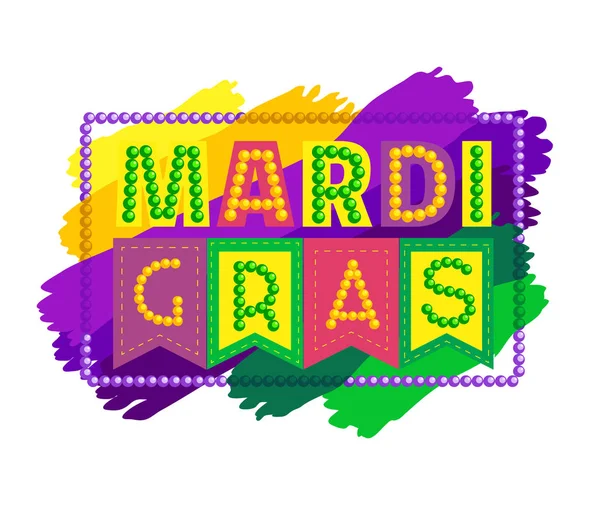 Mardi Gras celebracja nagłówek — Wektor stockowy