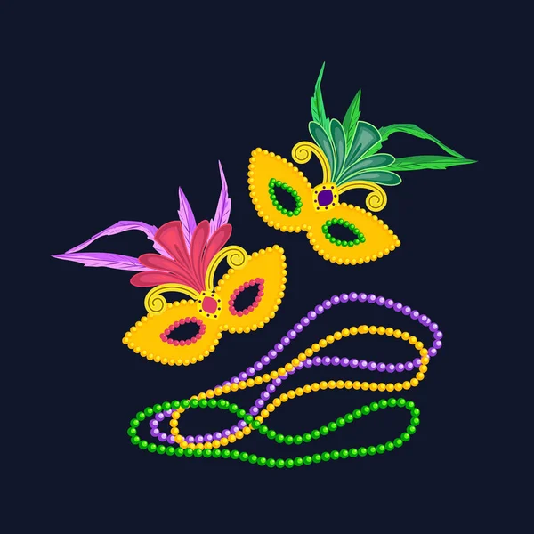 Στοιχείο σχεδίασης Mardi Gras, πολύχρωμα σύμβολα — Διανυσματικό Αρχείο