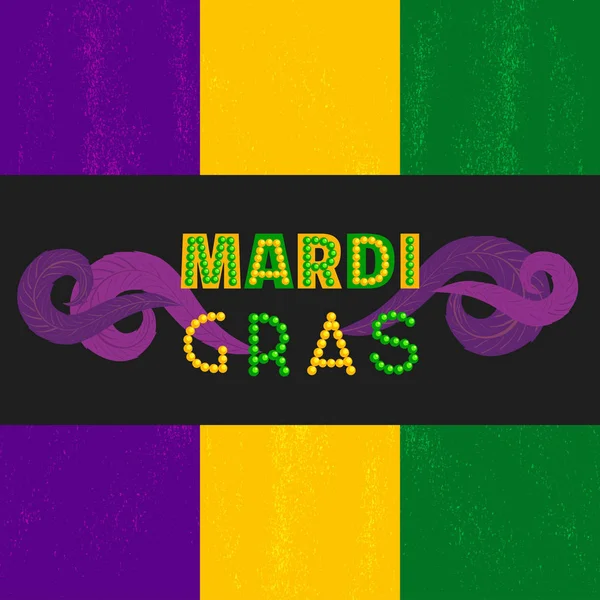 Mardi Gras elemento de design, tabuleta colorida — Vetor de Stock