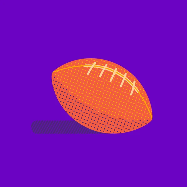 Pallone da calcio americano disegnato a mano icona — Vettoriale Stock